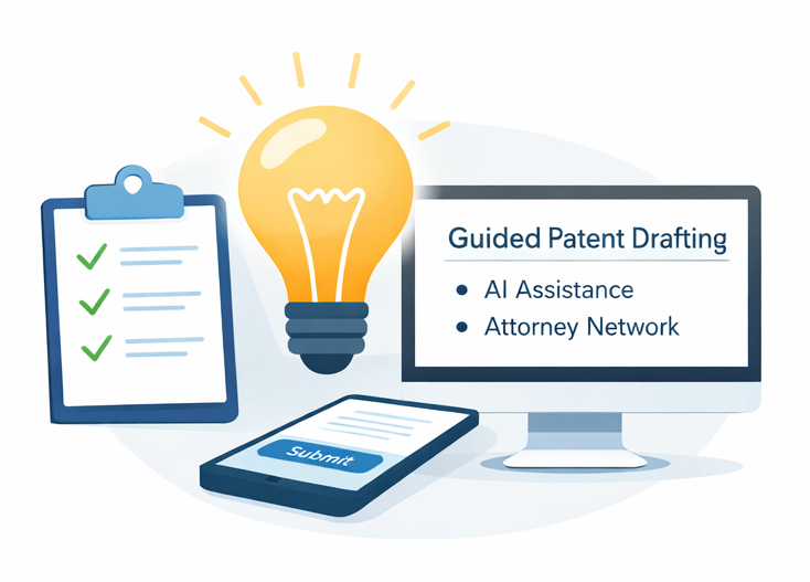 Guided Patent Drafting with AI Assistance and Attorney Network