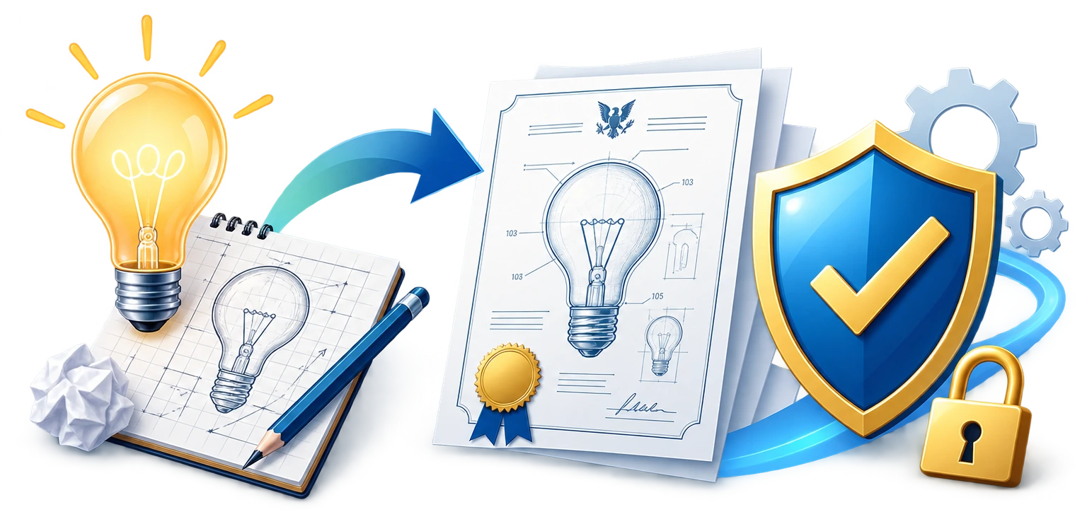 How to patent an idea — step-by-step guide illustration